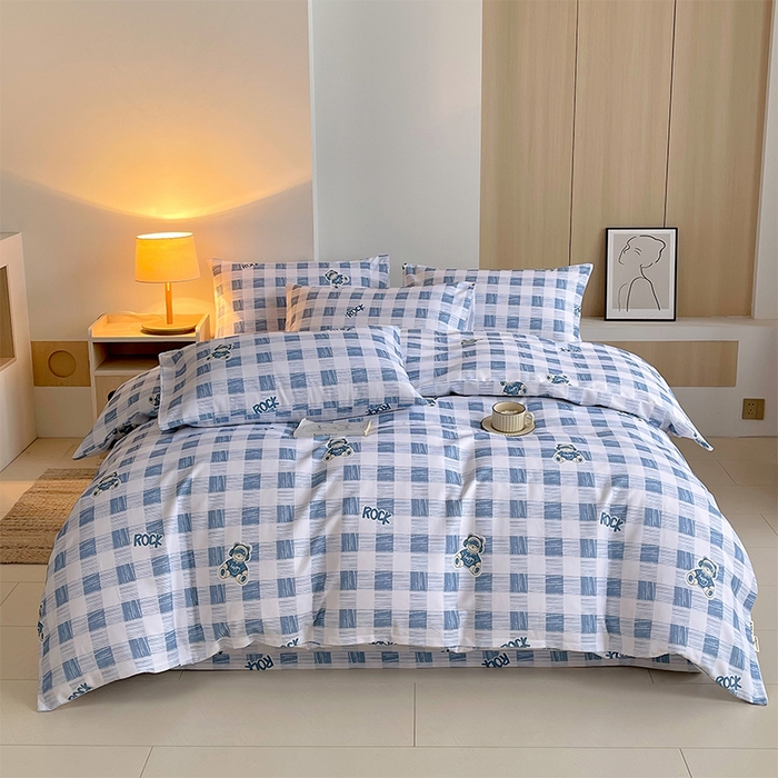 91家纺网 家纺一手货源 找家纺 （总）春皖家纺 2026高端直播热卖非遗A类全棉老粗布加厚床单款三件套-普通款四件套