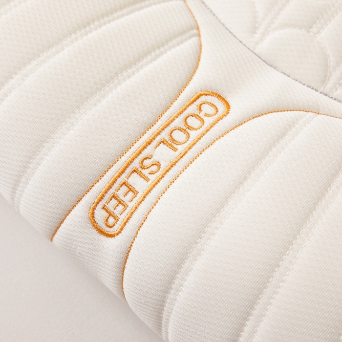 91家纺网 家纺一手货源 找家纺 （总）小桃姐家纺 2025新款COOL刺绣乳胶大豆枕  立体分区枕芯 透气乳胶枕头 绗缝乳胶片