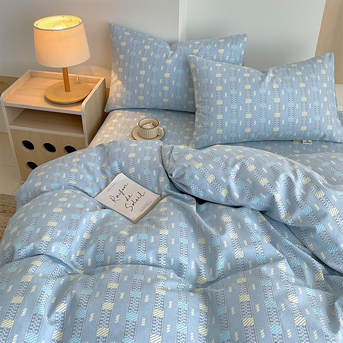 91家纺网 家纺一手货源 找家纺 春皖家纺 2026高端直播热卖非遗A类全棉老粗布加厚床单款三件套-普通款四件套 简希灰