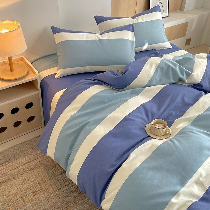 91家纺网 家纺一手货源 找家纺 春皖家纺 2026高端直播热卖非遗A类全棉老粗布加厚床单款三件套-普通款四件套 明治