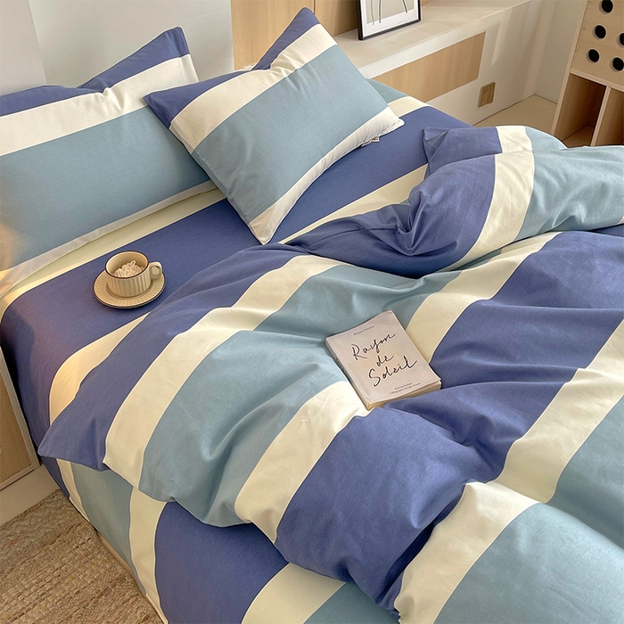 91家纺网 家纺一手货源 找家纺 春皖家纺 2026高端直播热卖非遗A类全棉老粗布加厚床单款三件套-普通款四件套 明治