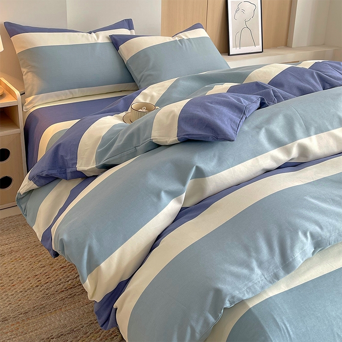 91家纺网 家纺一手货源 找家纺 春皖家纺 2026高端直播热卖非遗A类全棉老粗布加厚床单款三件套-普通款四件套 明治