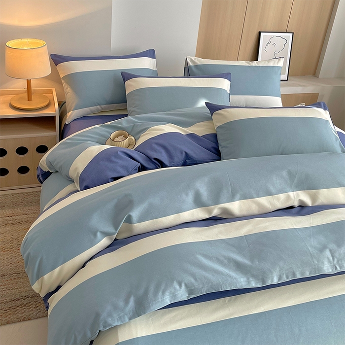 91家纺网 家纺一手货源 找家纺 春皖家纺 2026高端直播热卖非遗A类全棉老粗布加厚床单款三件套-普通款四件套 明治