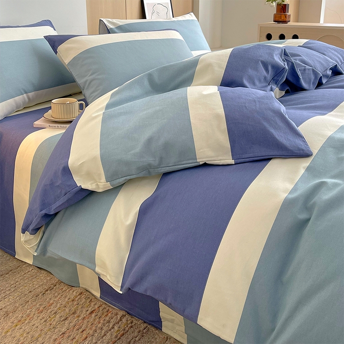 91家纺网 家纺一手货源 找家纺 春皖家纺 2026高端直播热卖非遗A类全棉老粗布加厚床单款三件套-普通款四件套 明治