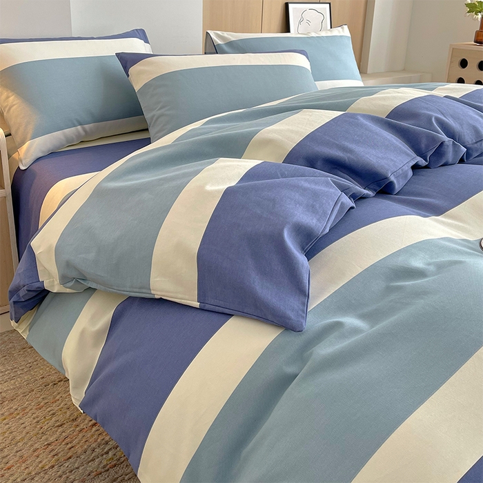 91家纺网 家纺一手货源 找家纺 春皖家纺 2026高端直播热卖非遗A类全棉老粗布加厚床单款三件套-普通款四件套 明治