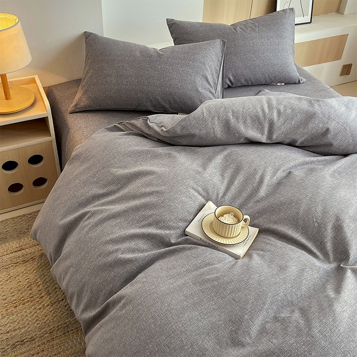 91家纺网 家纺一手货源 找家纺 春皖家纺 2026高端直播热卖非遗A类全棉老粗布加厚床单款三件套-普通款四件套 墨攻