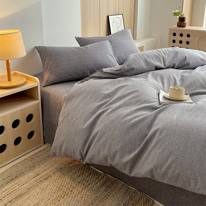 91家纺网 家纺一手货源 找家纺 春皖家纺 2026高端直播热卖非遗A类全棉老粗布加厚床单款三件套-普通款四件套 墨攻