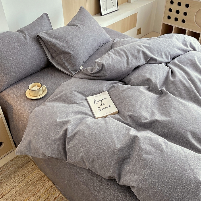 91家纺网 家纺一手货源 找家纺 春皖家纺 2026高端直播热卖非遗A类全棉老粗布加厚床单款三件套-普通款四件套 墨攻