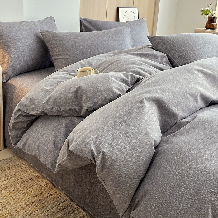 91家纺网 家纺一手货源 找家纺 春皖家纺 2026高端直播热卖非遗A类全棉老粗布加厚床单款三件套-普通款四件套 墨攻