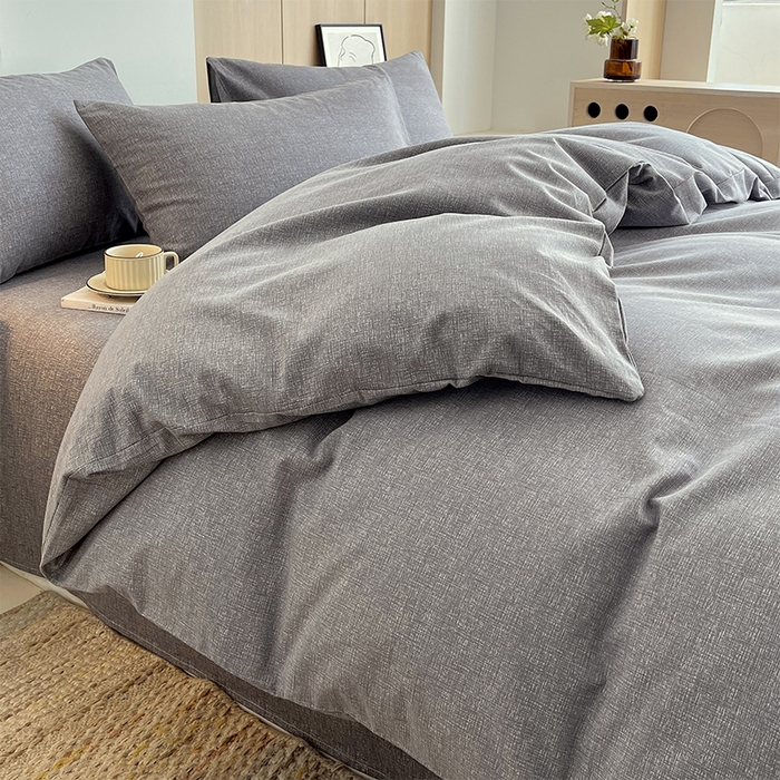 91家纺网 家纺一手货源 找家纺 春皖家纺 2026高端直播热卖非遗A类全棉老粗布加厚床单款三件套-普通款四件套 墨攻