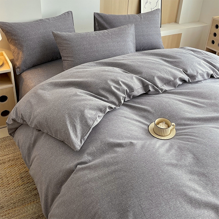 91家纺网 家纺一手货源 找家纺 春皖家纺 2026高端直播热卖非遗A类全棉老粗布加厚床单款三件套-普通款四件套 墨攻