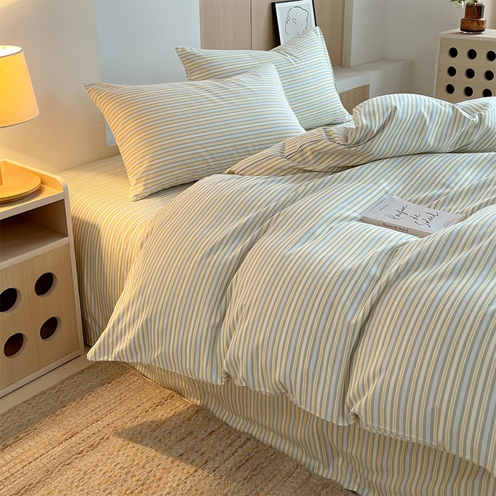 91家纺网 家纺一手货源 找家纺 春皖家纺 2026高端直播热卖非遗A类全棉老粗布加厚床单款三件套-普通款四件套 琴南