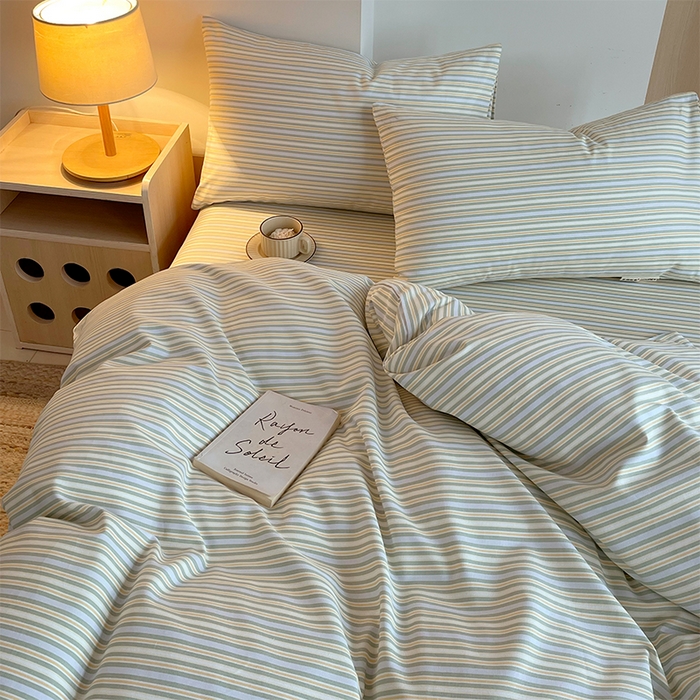 91家纺网 家纺一手货源 找家纺 春皖家纺 2026高端直播热卖非遗A类全棉老粗布加厚床单款三件套-普通款四件套 琴南