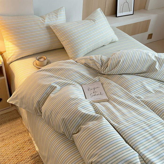 91家纺网 家纺一手货源 找家纺 春皖家纺 2026高端直播热卖非遗A类全棉老粗布加厚床单款三件套-普通款四件套 琴南