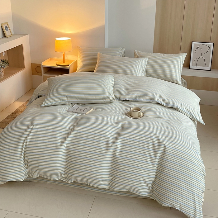 91家纺网 家纺一手货源 找家纺 春皖家纺 2026高端直播热卖非遗A类全棉老粗布加厚床单款三件套-普通款四件套 琴南