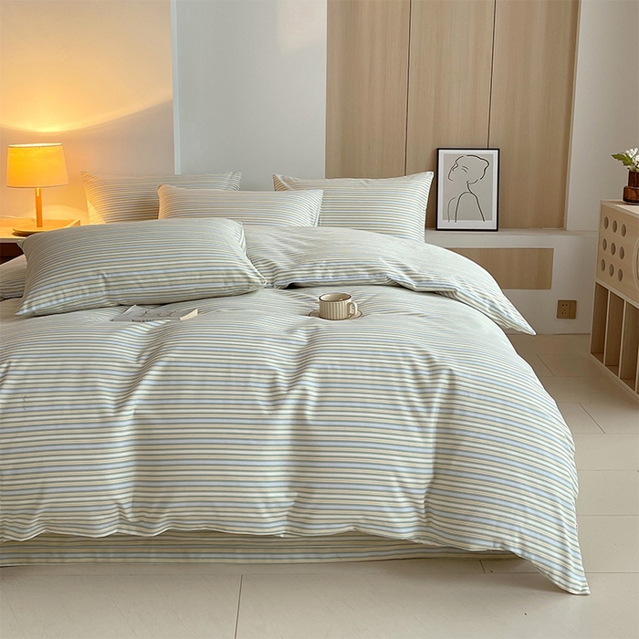 91家纺网 家纺一手货源 找家纺 春皖家纺 2026高端直播热卖非遗A类全棉老粗布加厚床单款三件套-普通款四件套 琴南