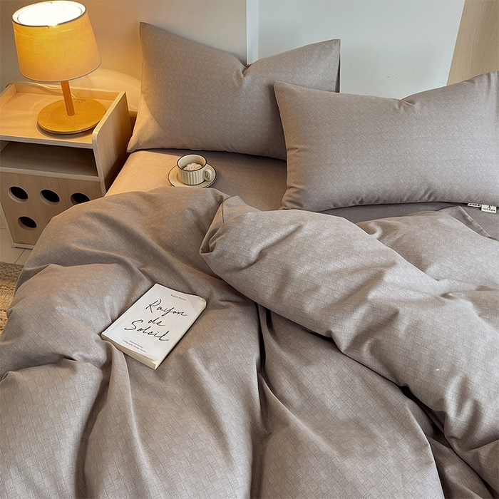 91家纺网 家纺一手货源 找家纺 春皖家纺 2026高端直播热卖非遗A类全棉老粗布加厚床单款三件套-普通款四件套 萎格咖