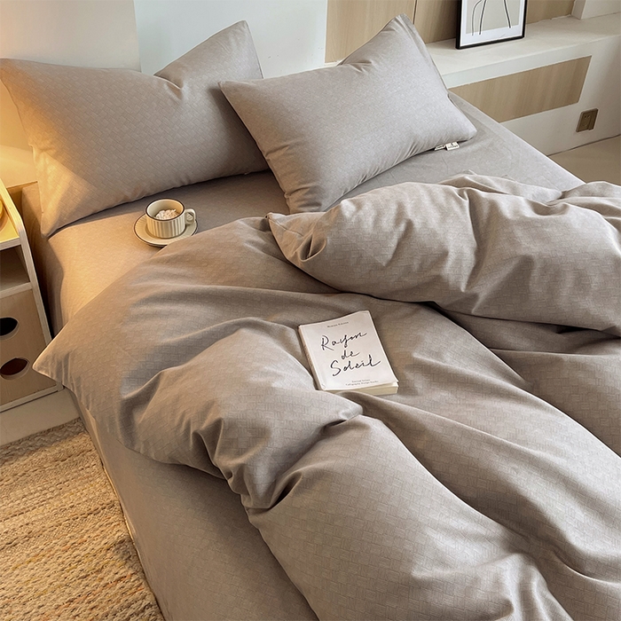 91家纺网 家纺一手货源 找家纺 春皖家纺 2026高端直播热卖非遗A类全棉老粗布加厚床单款三件套-普通款四件套 萎格咖