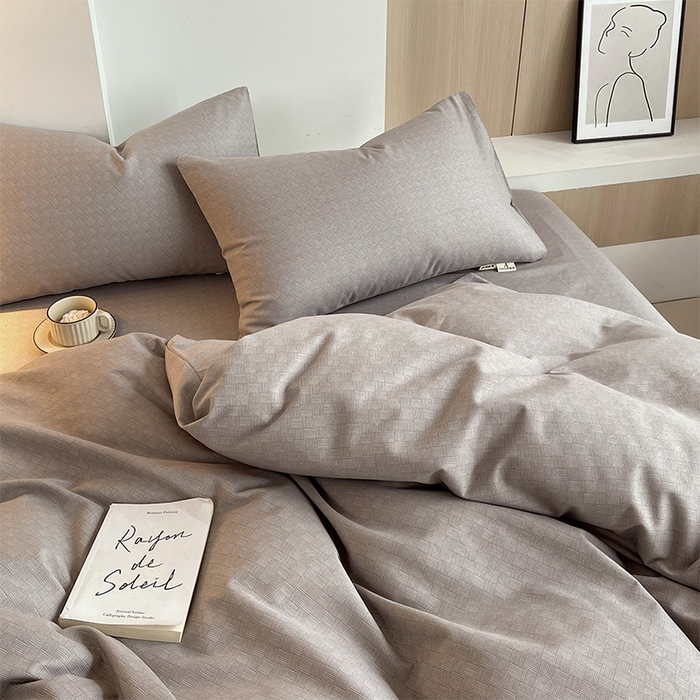 91家纺网 家纺一手货源 找家纺 春皖家纺 2026高端直播热卖非遗A类全棉老粗布加厚床单款三件套-普通款四件套 萎格咖