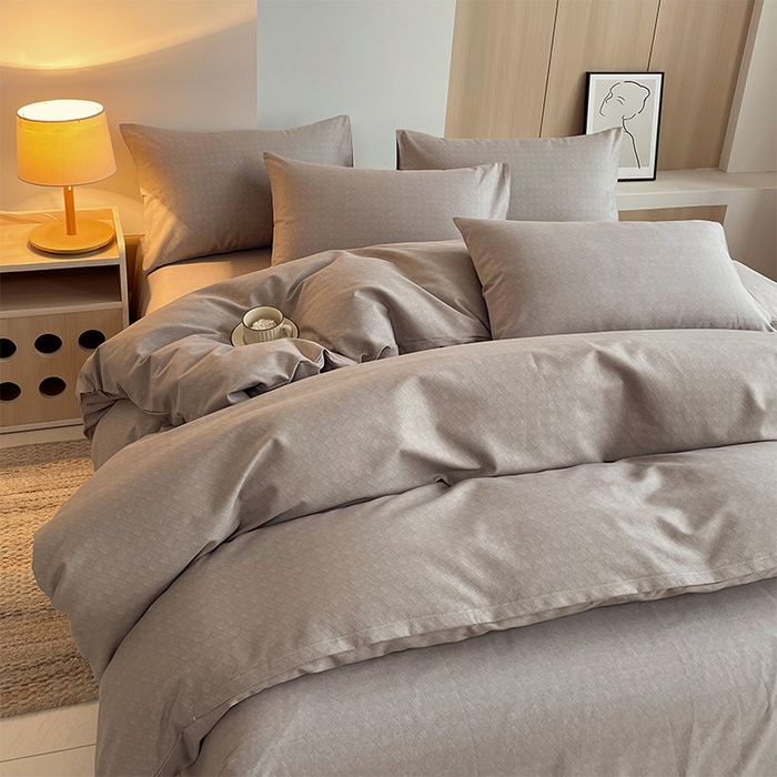 91家纺网 家纺一手货源 找家纺 春皖家纺 2026高端直播热卖非遗A类全棉老粗布加厚床单款三件套-普通款四件套 萎格咖