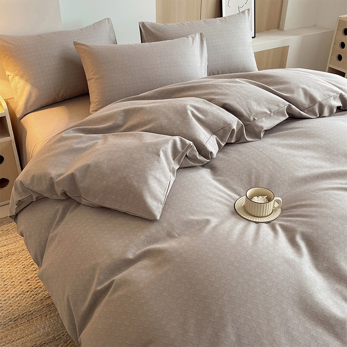 91家纺网 家纺一手货源 找家纺 春皖家纺 2026高端直播热卖非遗A类全棉老粗布加厚床单款三件套-普通款四件套 萎格咖