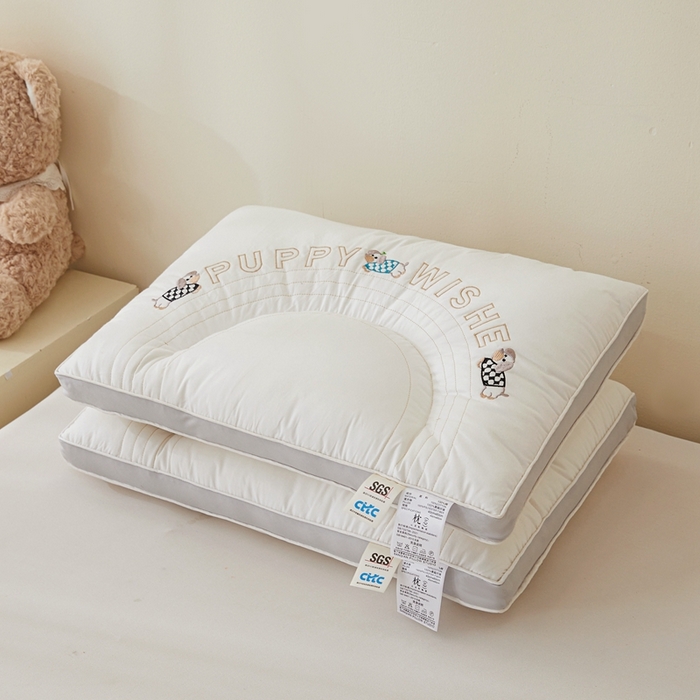 91家纺网 家纺一手货源 找家纺 （总）小桃姐家纺 2025新款刺绣顽皮狗亲子枕头枕芯