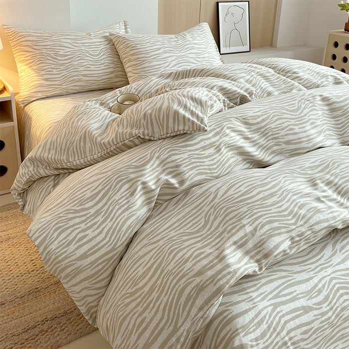 91家纺网 家纺一手货源 找家纺 春皖家纺 2026高端直播热卖非遗A类全棉老粗布加厚床单款三件套-普通款四件套 星野纹米