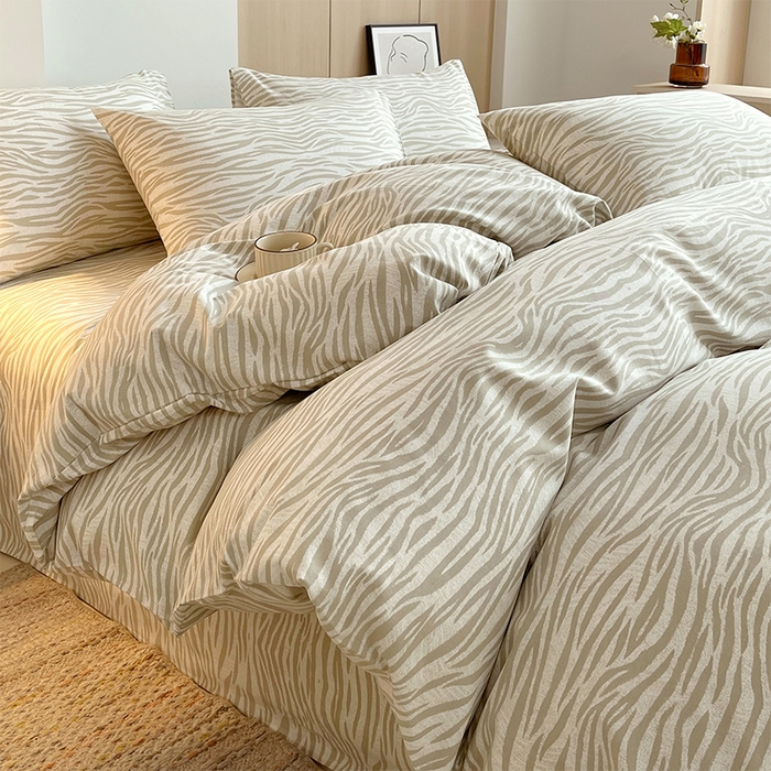 91家纺网 家纺一手货源 找家纺 春皖家纺 2026高端直播热卖非遗A类全棉老粗布加厚床单款三件套-普通款四件套 星野纹米