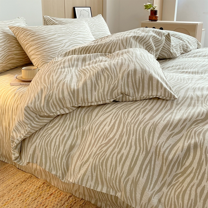 91家纺网 家纺一手货源 找家纺 春皖家纺 2026高端直播热卖非遗A类全棉老粗布加厚床单款三件套-普通款四件套 星野纹米