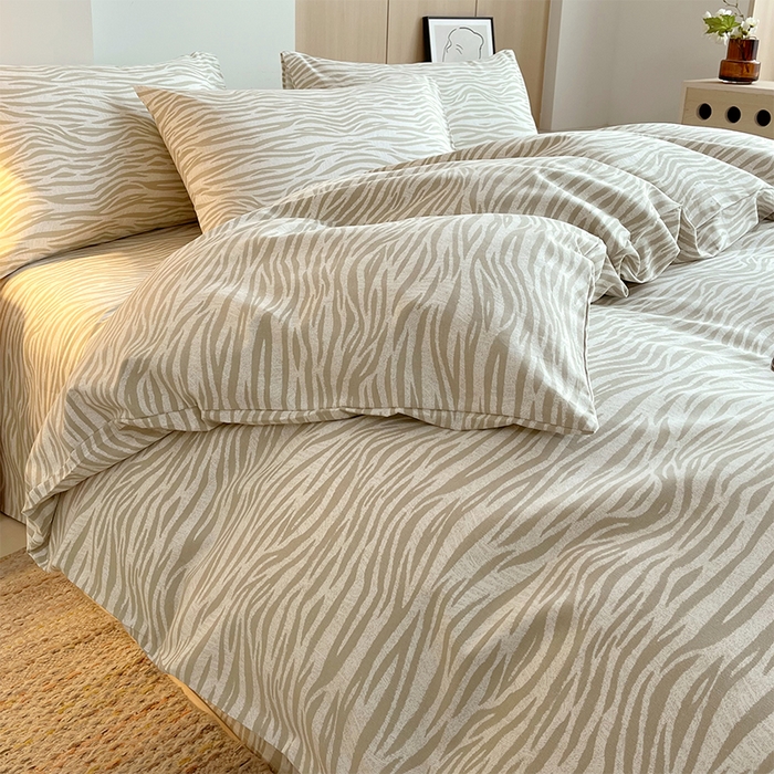 91家纺网 家纺一手货源 找家纺 春皖家纺 2026高端直播热卖非遗A类全棉老粗布加厚床单款三件套-普通款四件套 星野纹米