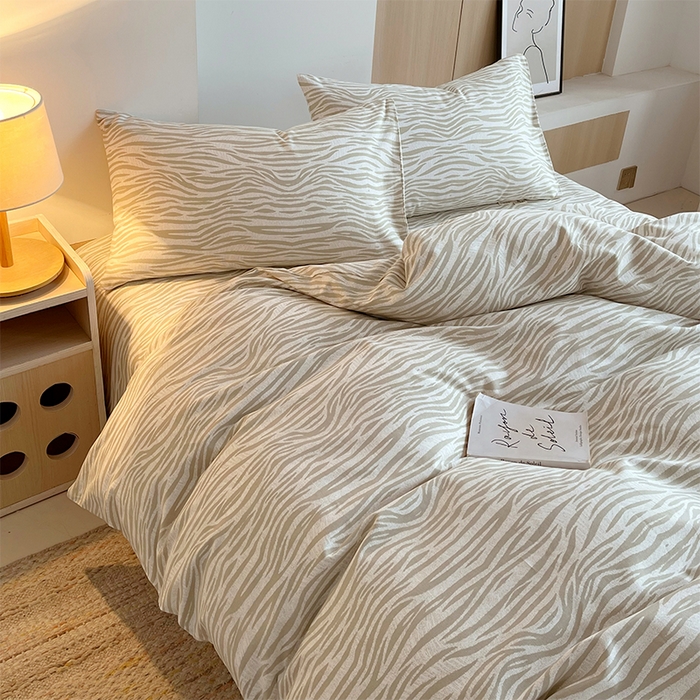 91家纺网 家纺一手货源 找家纺 春皖家纺 2026高端直播热卖非遗A类全棉老粗布加厚床单款三件套-普通款四件套 星野纹米