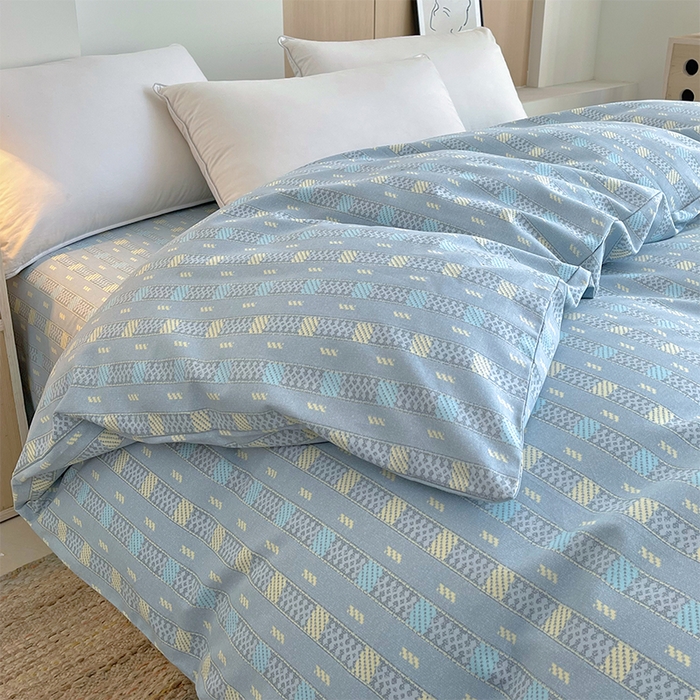 91家纺网 家纺一手货源 找家纺 （总）春皖家纺 2026高端直播热卖非遗A类全棉老粗布加厚床单款三件套-普通款单被套