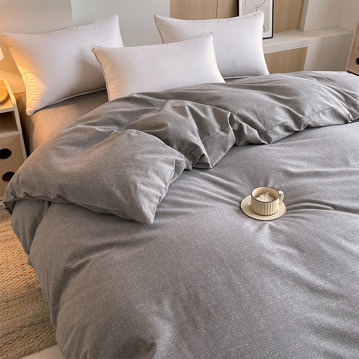 91家纺网 家纺一手货源 找家纺 春皖家纺 2026高端直播热卖非遗A类全棉老粗布加厚床单款三件套-普通款单被套 灰次郎