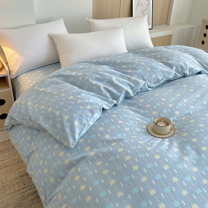 91家纺网 家纺一手货源 找家纺 春皖家纺 2026高端直播热卖非遗A类全棉老粗布加厚床单款三件套-普通款单被套 简希灰