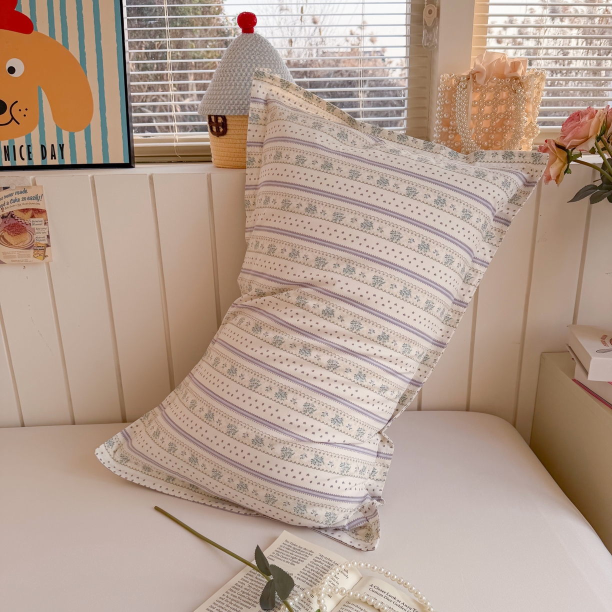 91家纺网 家纺一手货源 找家纺 百寐 2026新款13372全棉信封印花系列枕套 西西里