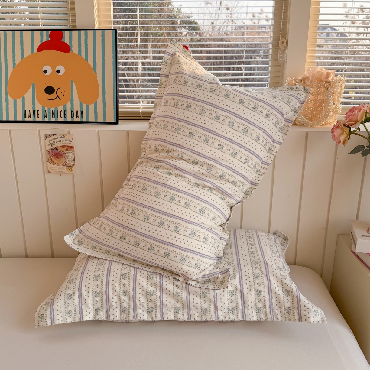 91家纺网 家纺一手货源 找家纺 百寐 2026新款13372全棉信封印花系列枕套 西西里