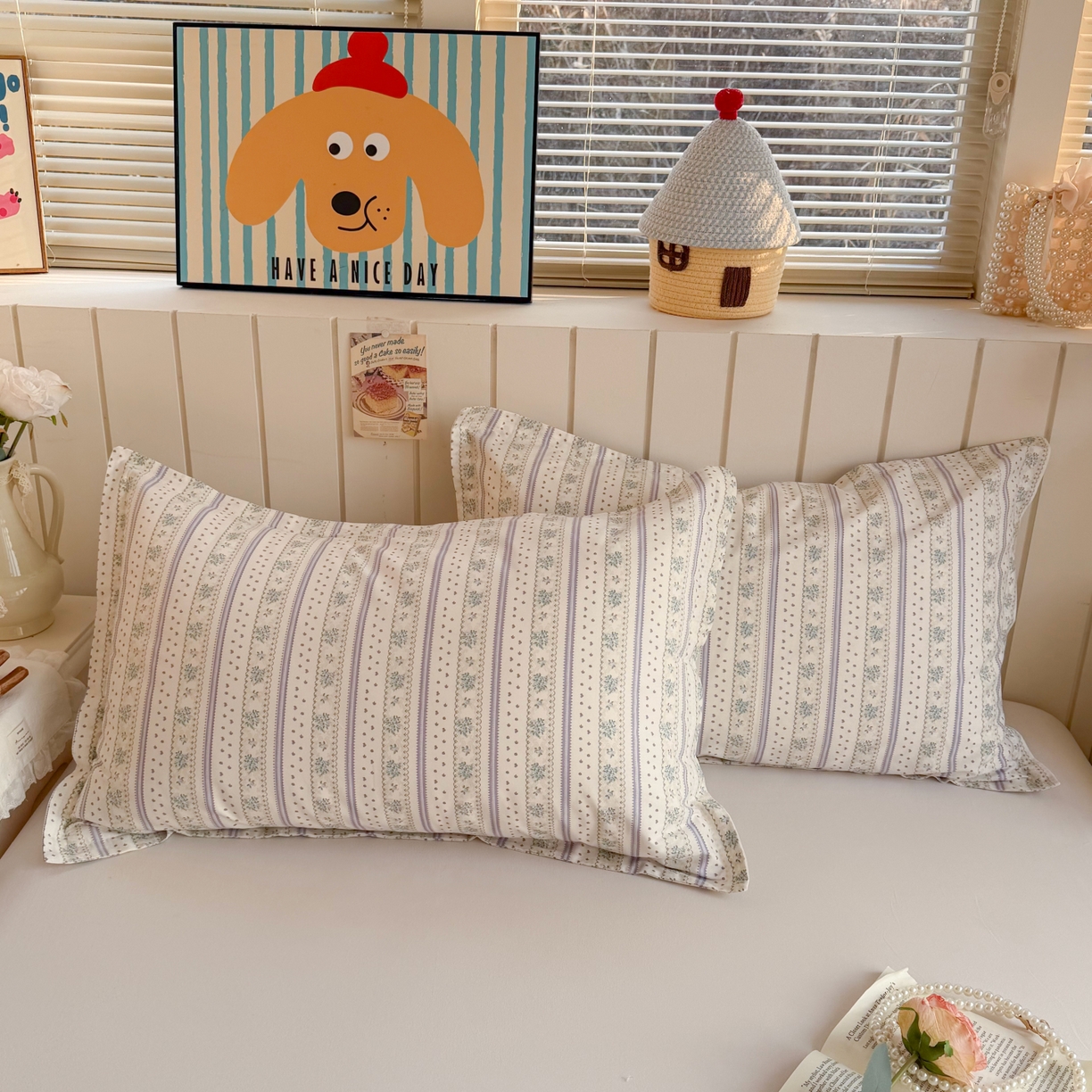 91家纺网 家纺一手货源 找家纺 百寐 2026新款13372全棉信封印花系列枕套 西西里