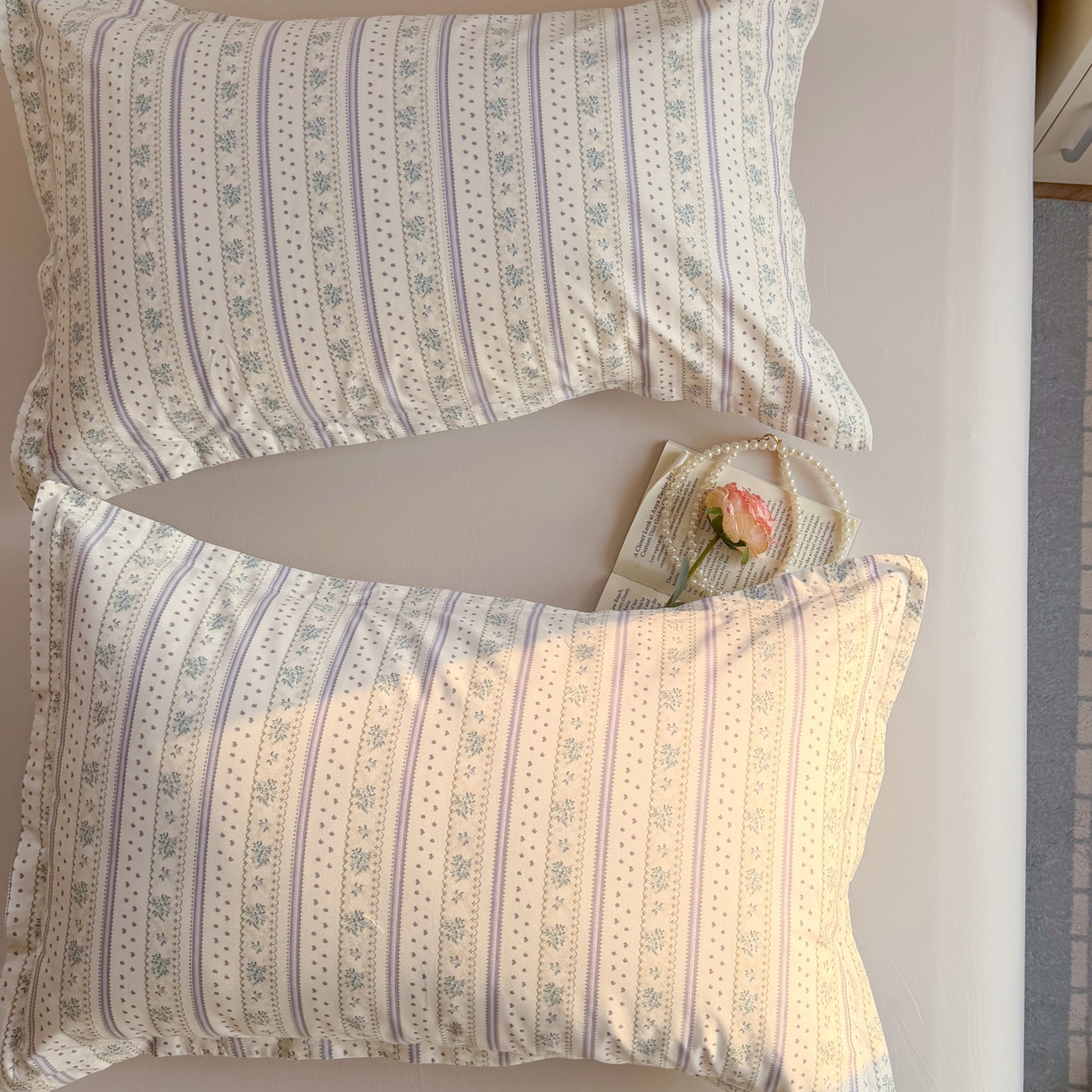 91家纺网 家纺一手货源 找家纺 百寐 2026新款13372全棉信封印花系列枕套 西西里