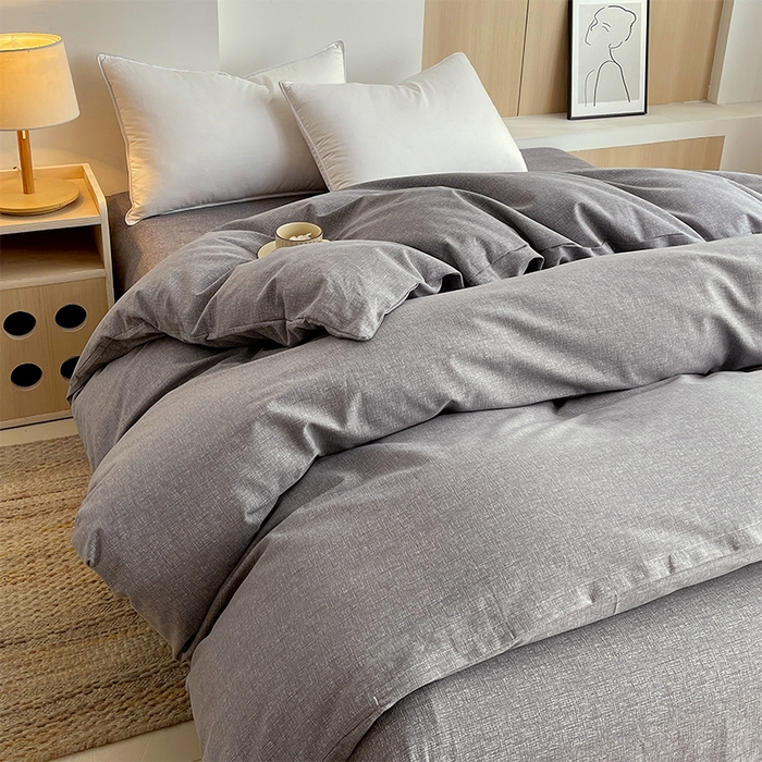 91家纺网 家纺一手货源 找家纺 春皖家纺 2026高端直播热卖非遗A类全棉老粗布加厚床单款三件套-普通款单被套 墨攻