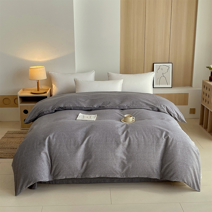 91家纺网 家纺一手货源 找家纺 春皖家纺 2026高端直播热卖非遗A类全棉老粗布加厚床单款三件套-普通款单被套 墨攻