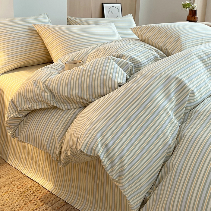 91家纺网 家纺一手货源 找家纺 春皖家纺 2026高端直播热卖非遗A类全棉老粗布加厚床单款三件套-普通款单被套 琴南