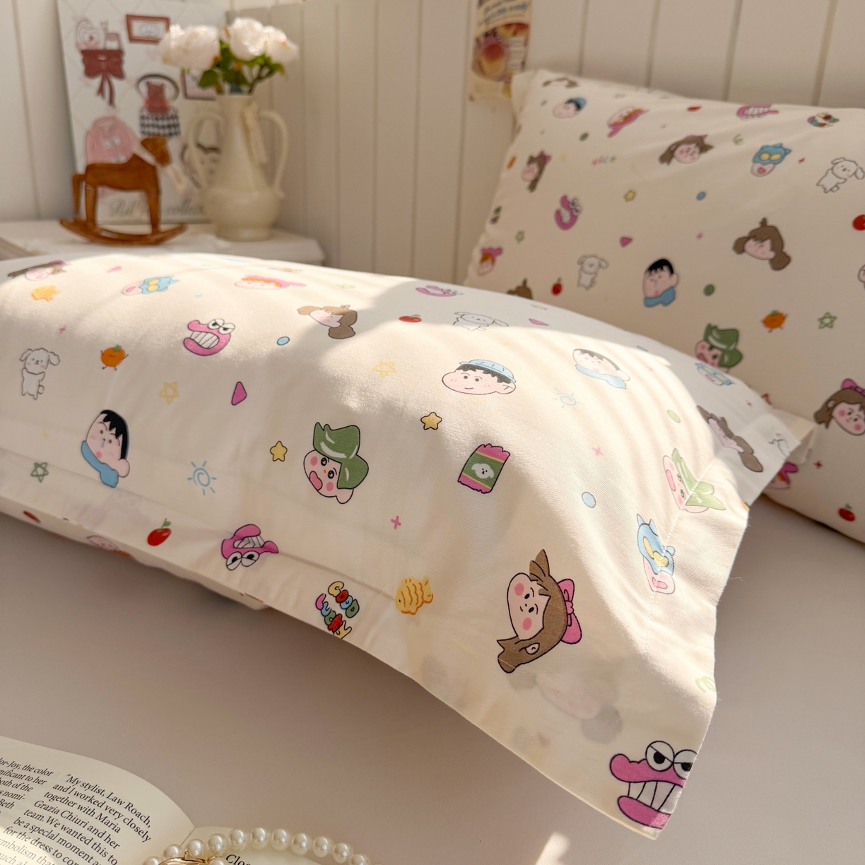 91家纺网 家纺一手货源 找家纺 百寐 2026新款13372全棉信封印花系列枕套 新新一家