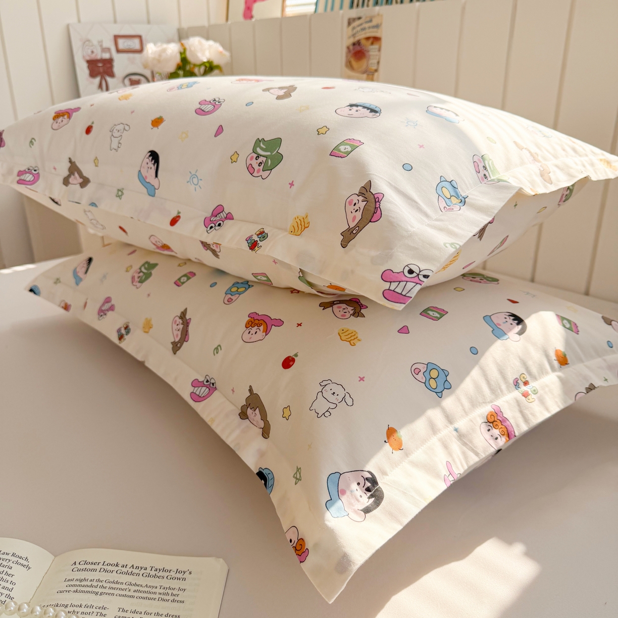 91家纺网 家纺一手货源 找家纺 百寐 2026新款13372全棉信封印花系列枕套 新新一家