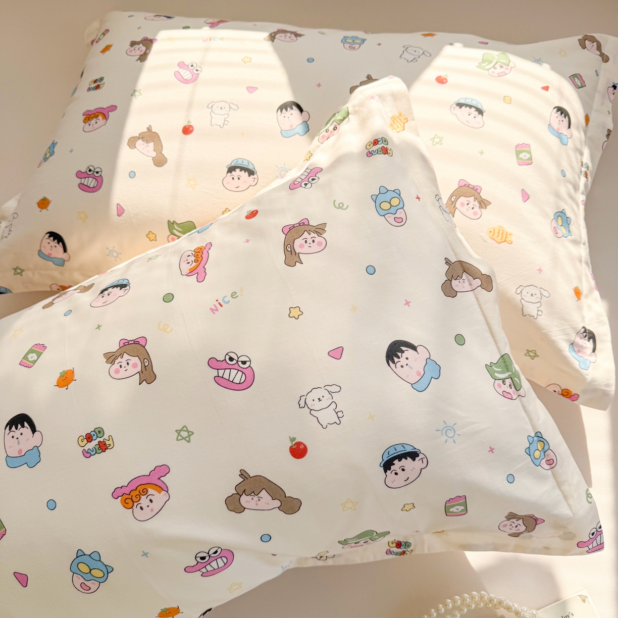 91家纺网 家纺一手货源 找家纺 百寐 2026新款13372全棉信封印花系列枕套 新新一家