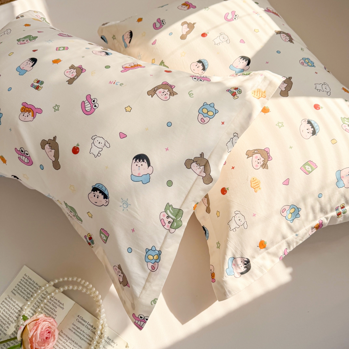 91家纺网 家纺一手货源 找家纺 百寐 2026新款13372全棉信封印花系列枕套 新新一家