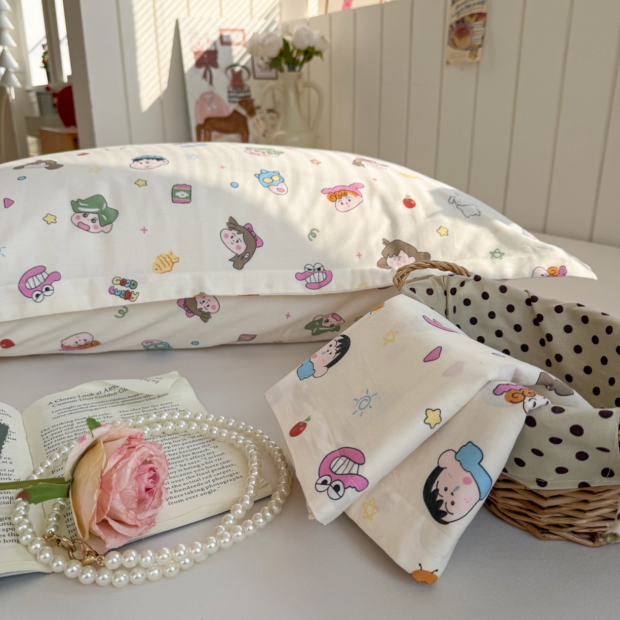 91家纺网 家纺一手货源 找家纺 百寐 2026新款13372全棉信封印花系列枕套 新新一家