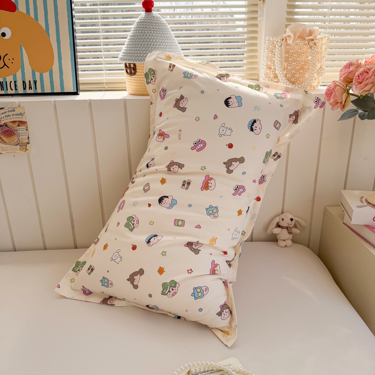 91家纺网 家纺一手货源 找家纺 百寐 2026新款13372全棉信封印花系列枕套 新新一家