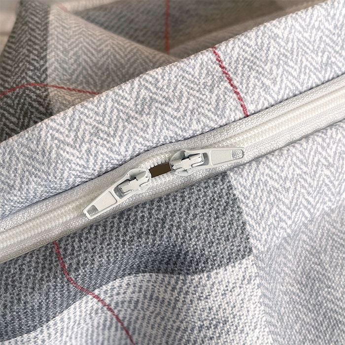 91家纺网 家纺一手货源 找家纺 春皖家纺 2026高端直播热卖非遗A类全棉老粗布加厚床单款三件套-普通款单被套 田格