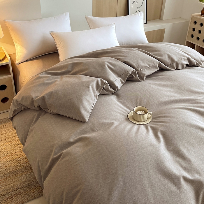 91家纺网 家纺一手货源 找家纺 春皖家纺 2026高端直播热卖非遗A类全棉老粗布加厚床单款三件套-普通款单被套 萎格咖