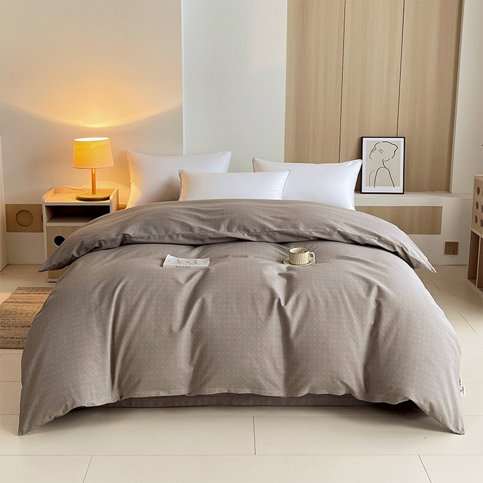 91家纺网 家纺一手货源 找家纺 春皖家纺 2026高端直播热卖非遗A类全棉老粗布加厚床单款三件套-普通款单被套 萎格咖